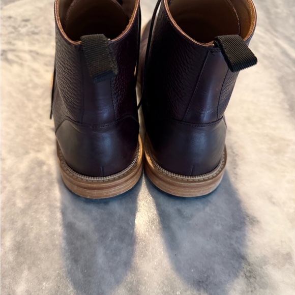 TAFT Jack Boot Burgundy Pebble Grain Leather - Size 46 (US 13) - Picture 4 of 6